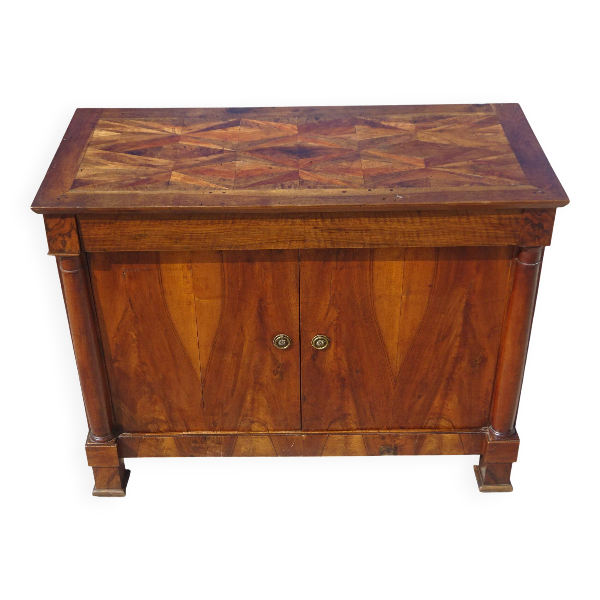 Empire style marquetry sideboard, 2 doors and 1 drawer
