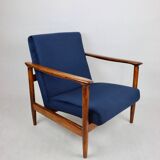 GFM-142 armchair, designed by Edmund Homa from the 70s, navy blue - 2 pieces available