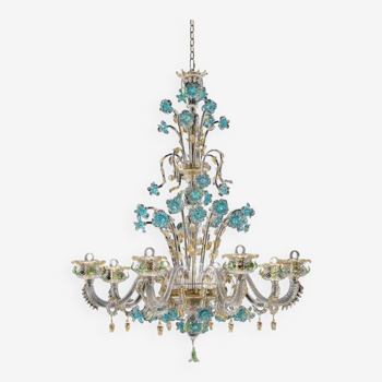 Early 21st century murano glass chandelier