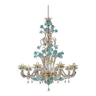 Early 21st century murano glass chandelier