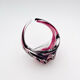 Bohémia Crystal Basket Hospodka Amethyst Sommerso Style 1960
