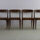 Set of four danish design dining chairs by Johanned Andersen for Uldum Møbe