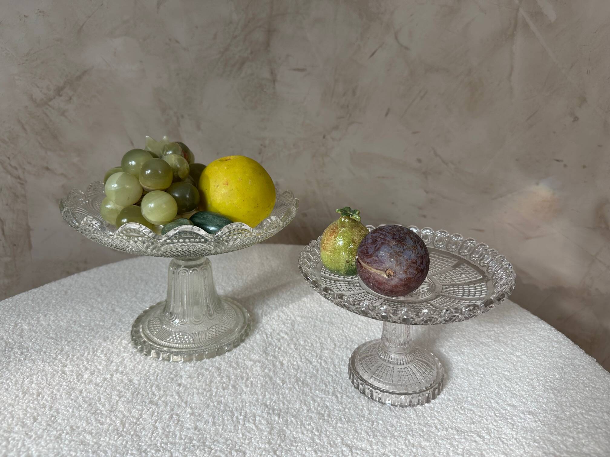 Glass fruit bowl, circa 1900