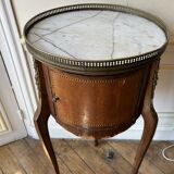 Charmante table tambour de style Transition – à restaurer