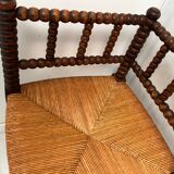 Chaise d'angle bois tourné vintage années 50-60
