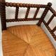 Corner chair wood turned vintage, 50-60s