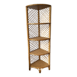 rattan corner shelf from the 60s and 70s