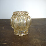 Orange moulded glass lampshade