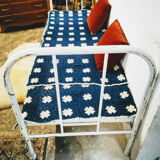 Folding iron boarding school bed