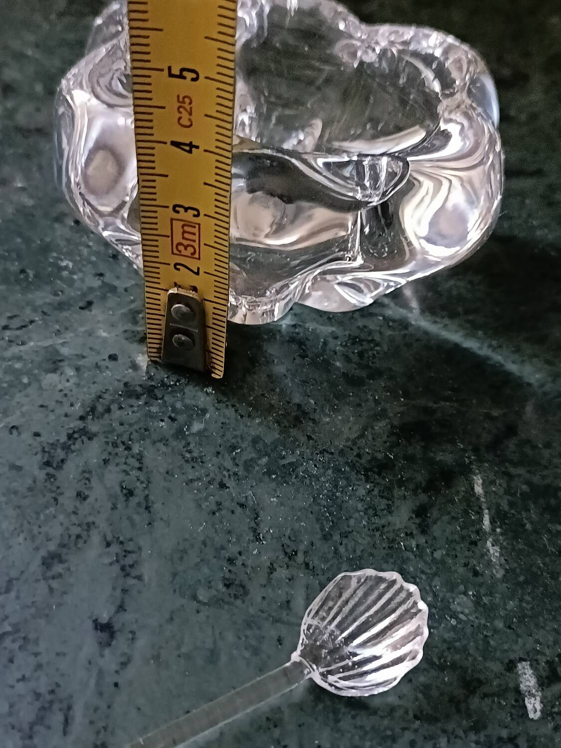 Pair of Daum crystal salt cellars