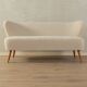 Vintage Cocktail Sofa in Teddy-Fabric