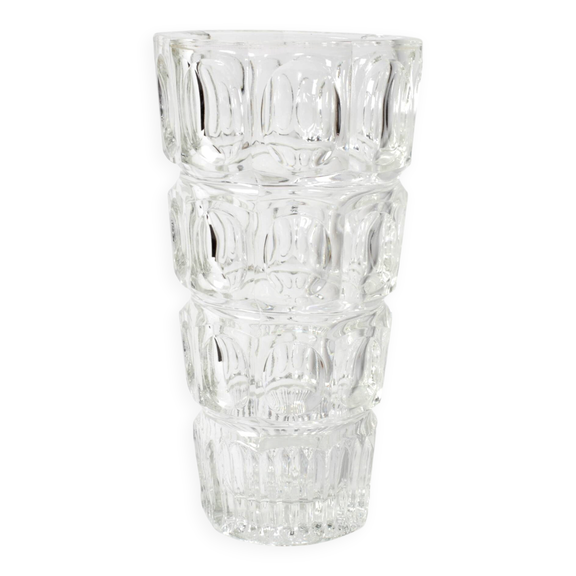 Thousand Eyes Glass Vase By Josef Hoffmann / Moser / Czech Republic / 1930s