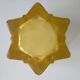Art Deco yellow glass star-shaped vase Walther Glas Germany