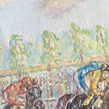 The horse race oil on canvas circa 1930 signed raynal
