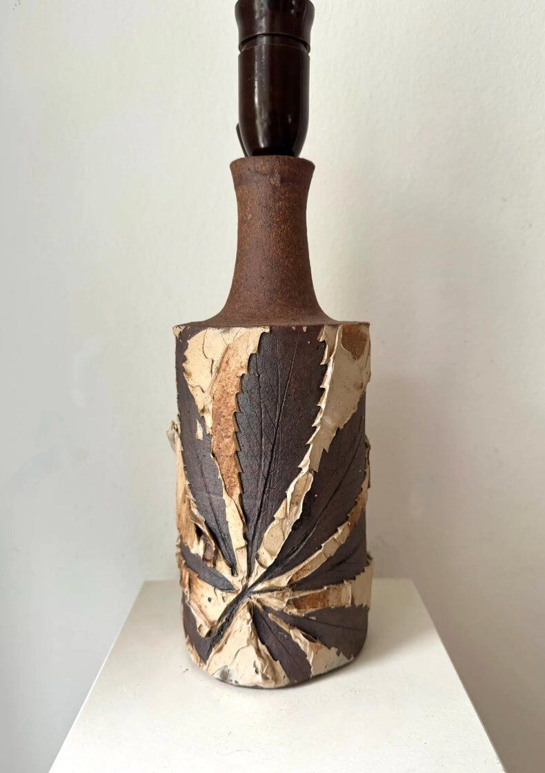 Stoneware table lamp from Bodil Marie Nielsen, 1970s