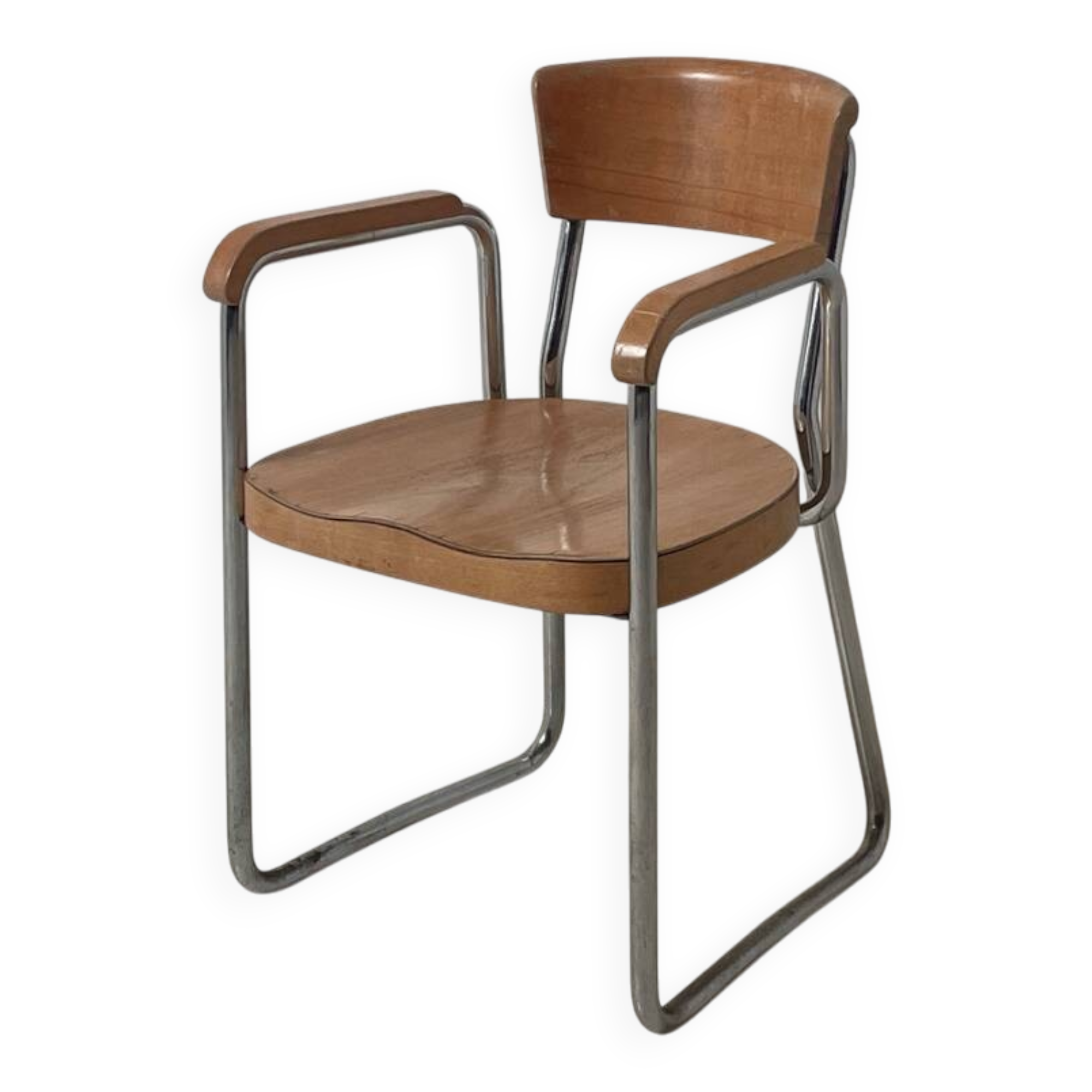 Fauteuil cantilever B261 par Émile Guillot édition Thonet