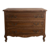 Solid wood chest of drawers in Louis XV style – 4 large drawers