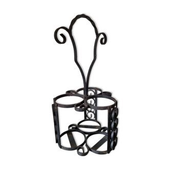 Wrought iron bottle holder