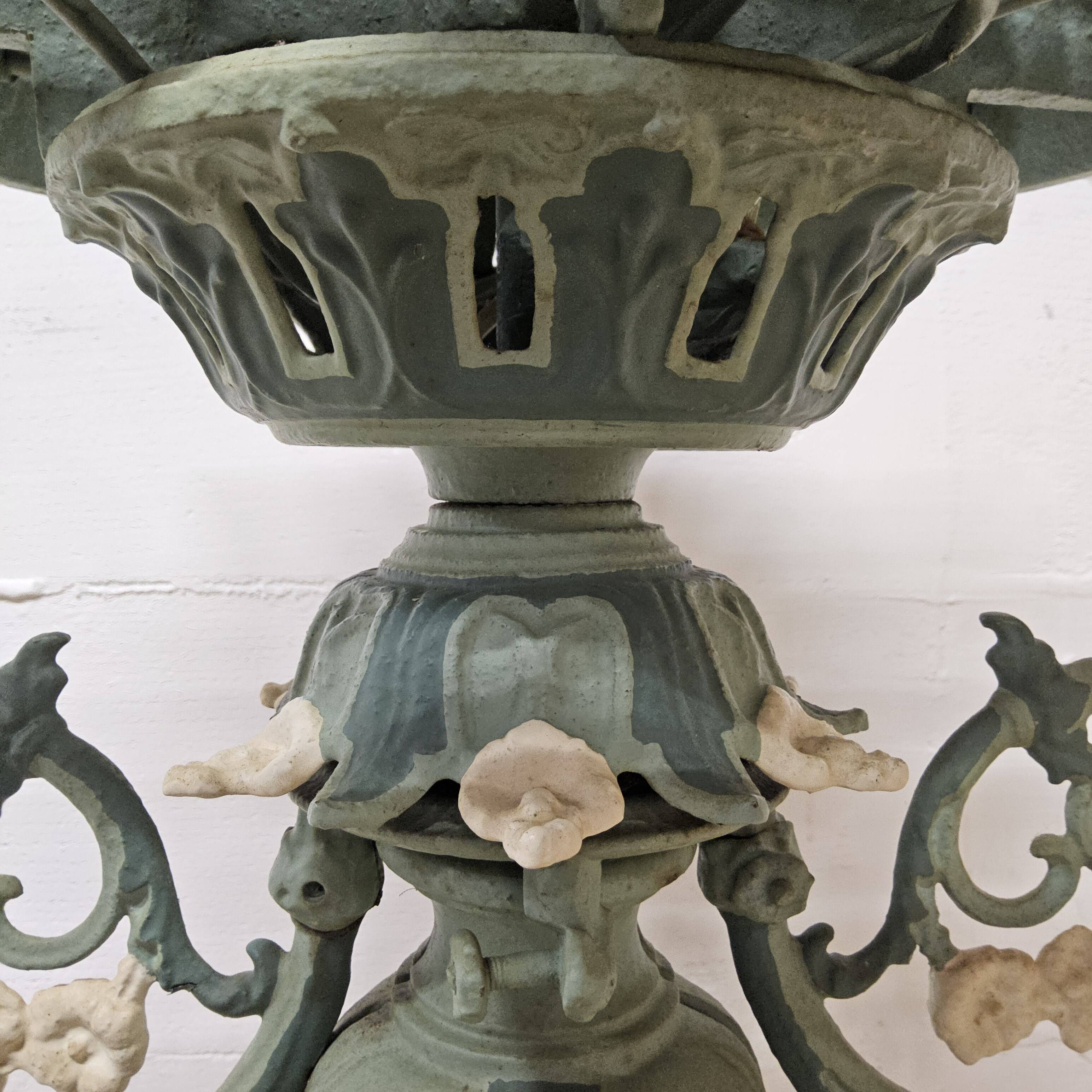 Unique Cast iron Victorian floor lamp art nouveau (converted gas light)