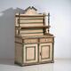 Pine kitchen buffet with two doors and shelves – Central Europe, around 1910