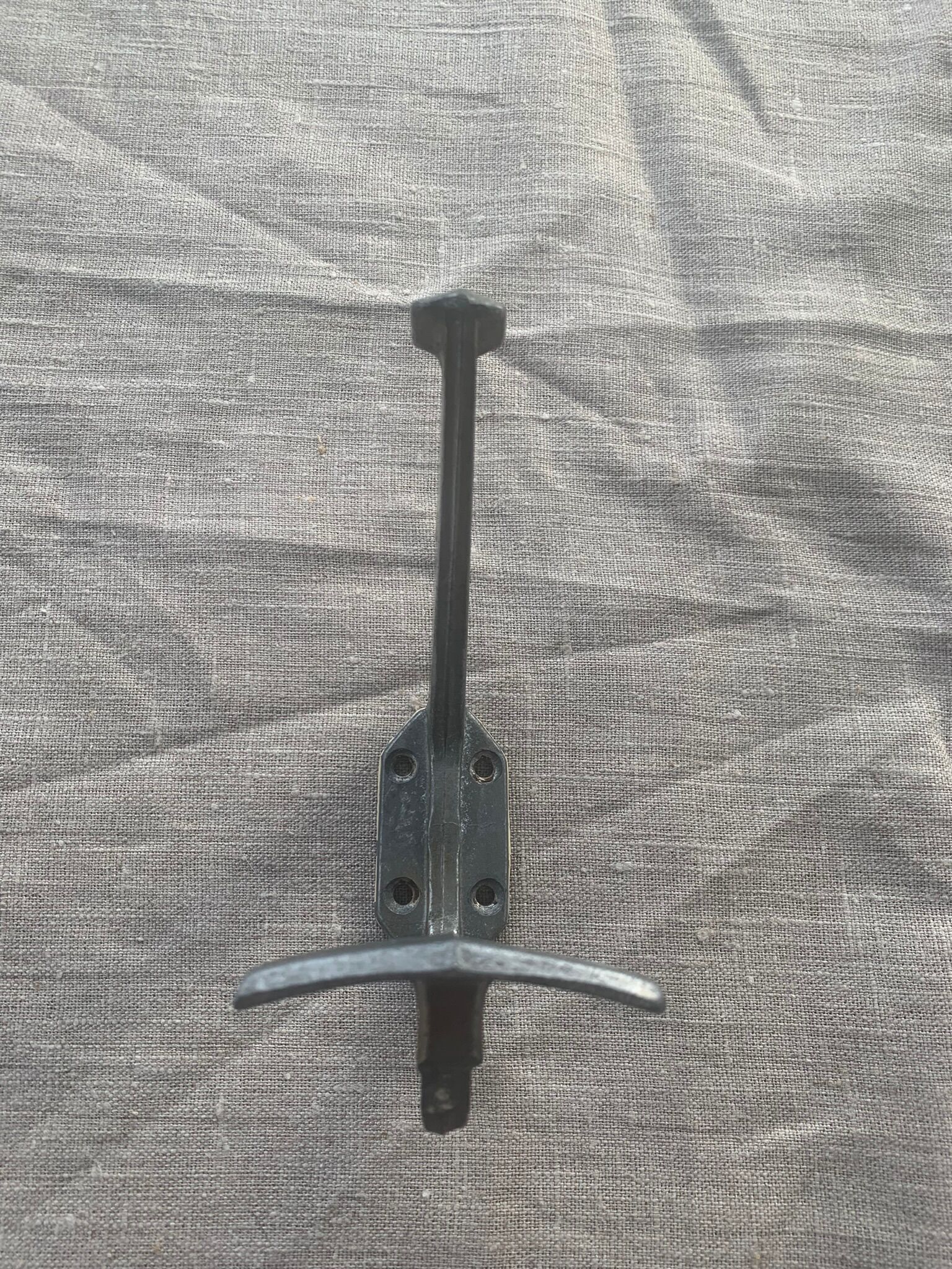 Wall coat rack in old art deco metal