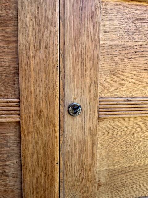 Elegant 1950s oak wardrobe