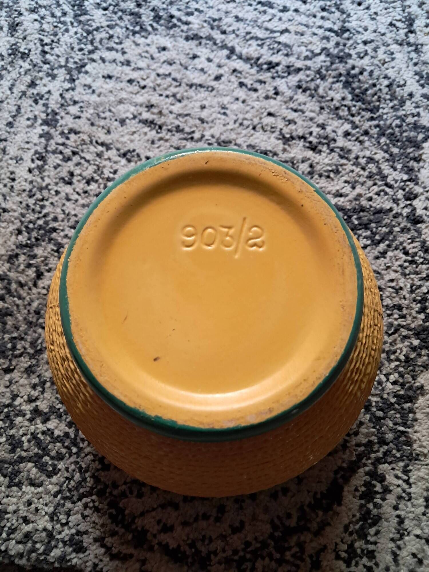 Very original vintage ceramic with a woven effect.