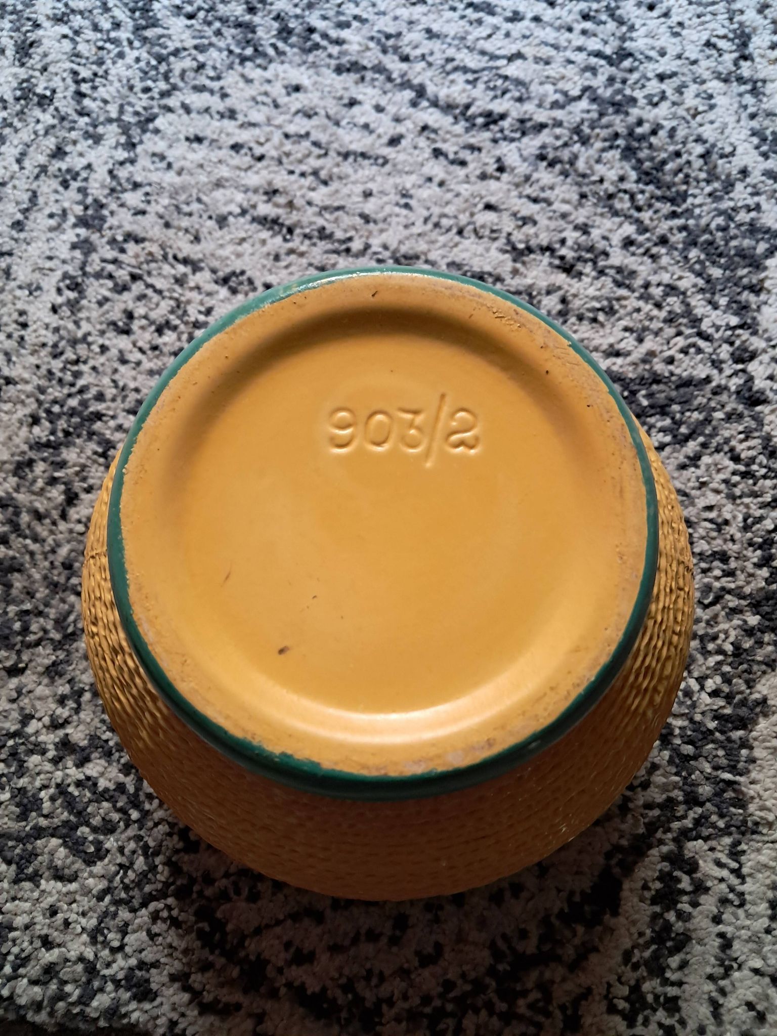 Cache-pot vintage en céramique effet tressé