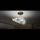 Vintage 1960’s Venini Style Murano Glass Ceiling Chandelier Light
