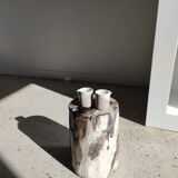 Side table in petrified wood