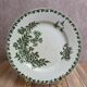 Flat plate ironstone Saint-Amand – Model Denise – Green decoration