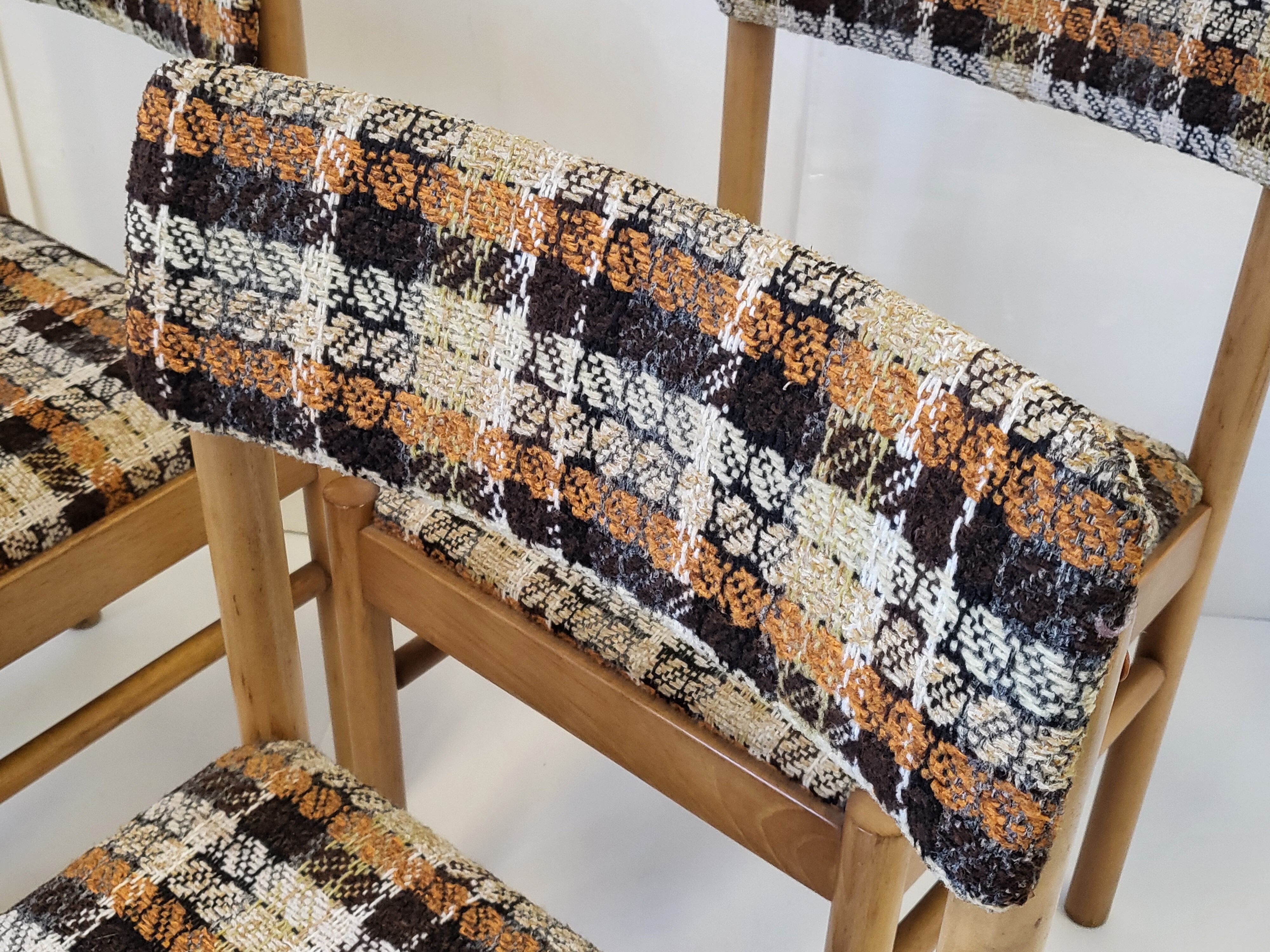 Suite of 4 chairs Baumann vintage 1960