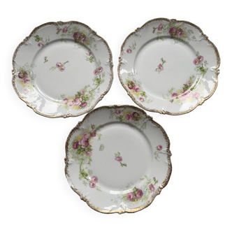 Assiettes Romantiques en porcelaine de Limoge