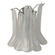 Clear striped “selle” murano glass wall sconce