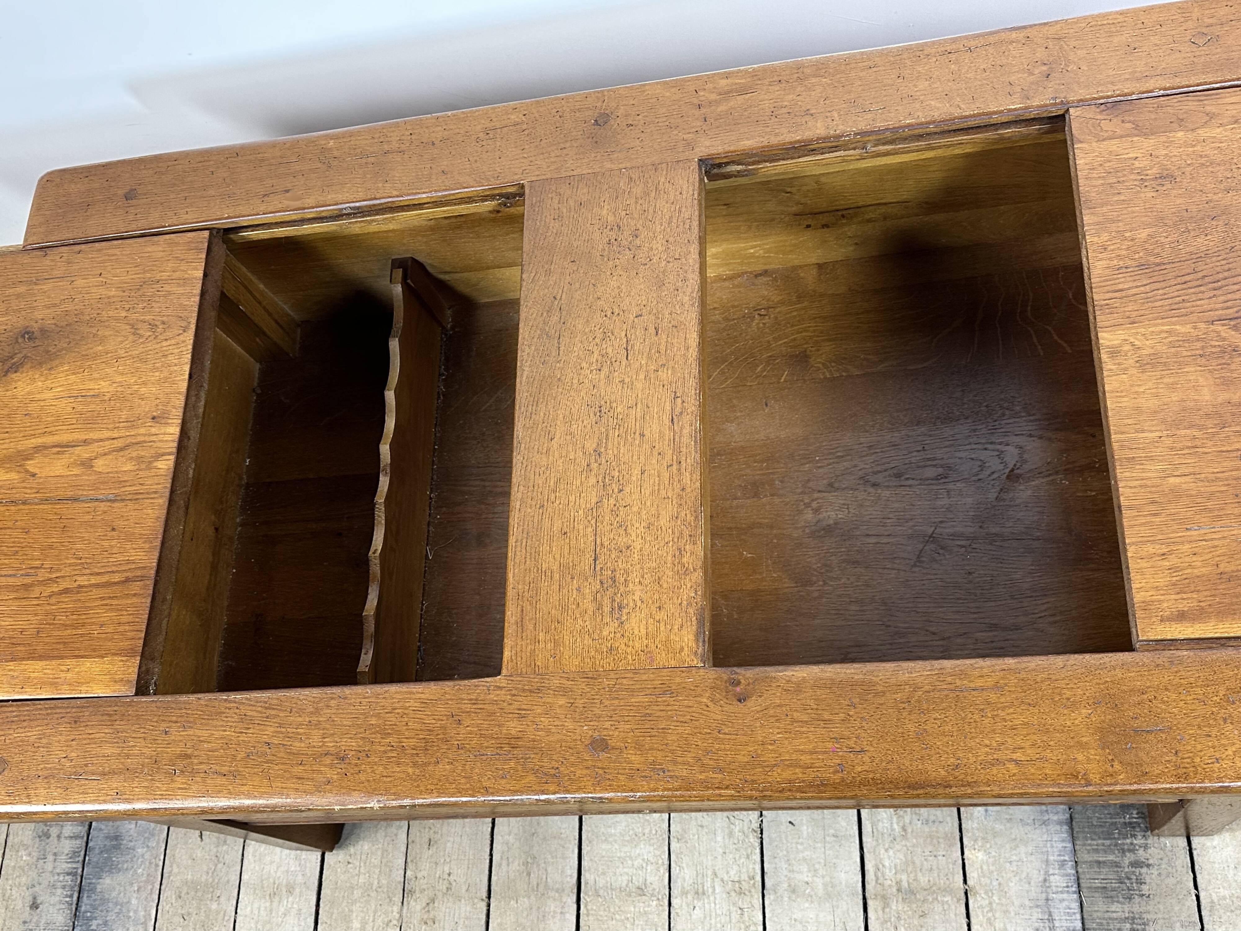 Solid oak coffee table 1980