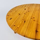 Table basse en pin massif du milieu du siècle, années 1970