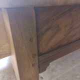 Walnut and oak coffee table.