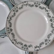 Set of 6 flat plates mismatched Badonviller and Saint Amand