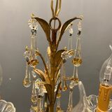 Italian Gold Gilded Murano Glass Fruit Chandelier