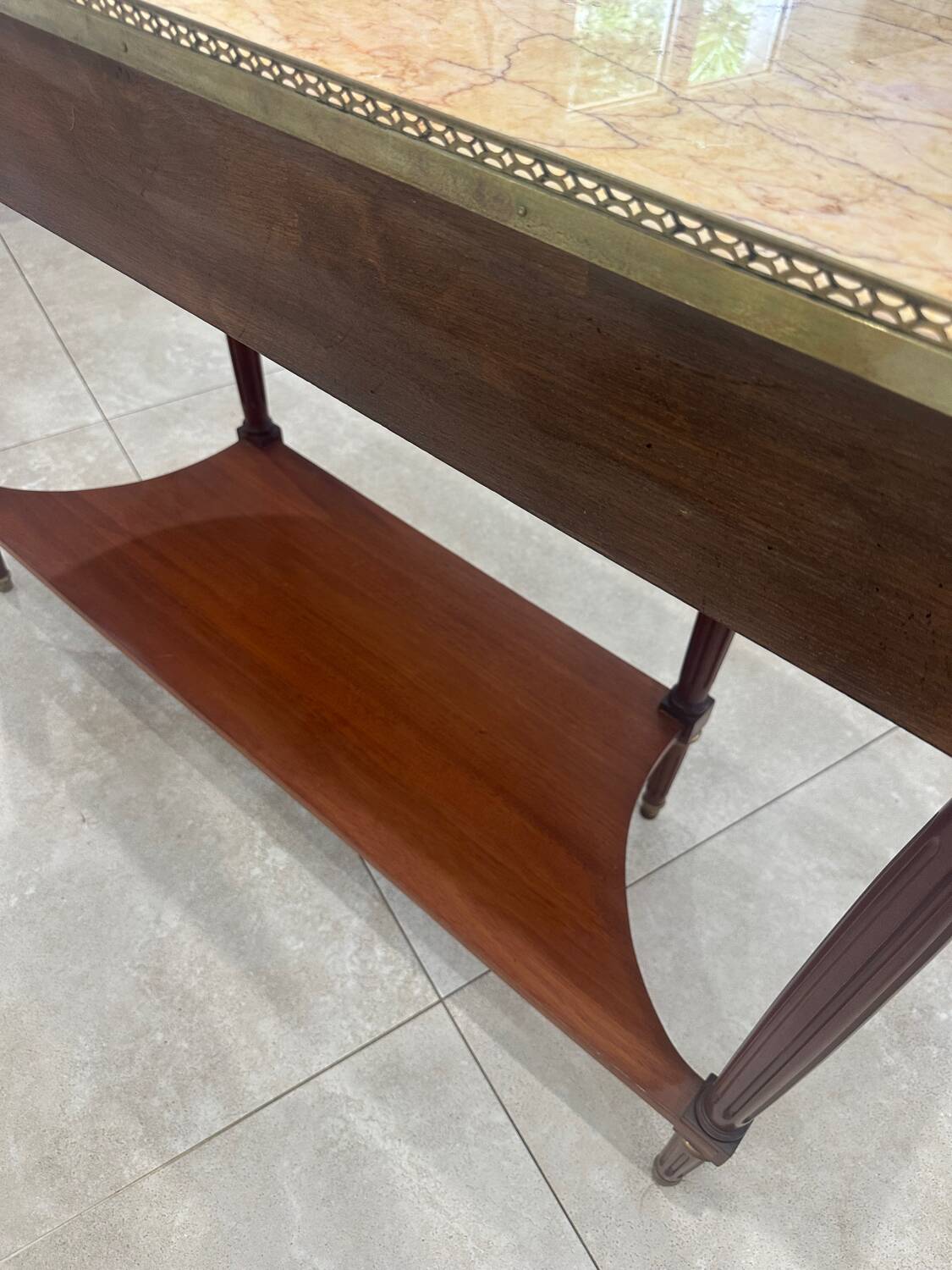 Louis XVI style mahogany console, 19th century