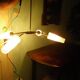 Four-light suspension with glass lampshade, diamond size, 1980.