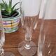 Set of 3 crystal champagne glasses