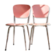 Set of 4 chairs in pink formica