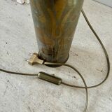 "Obus" lamp engraved with floral decoration.