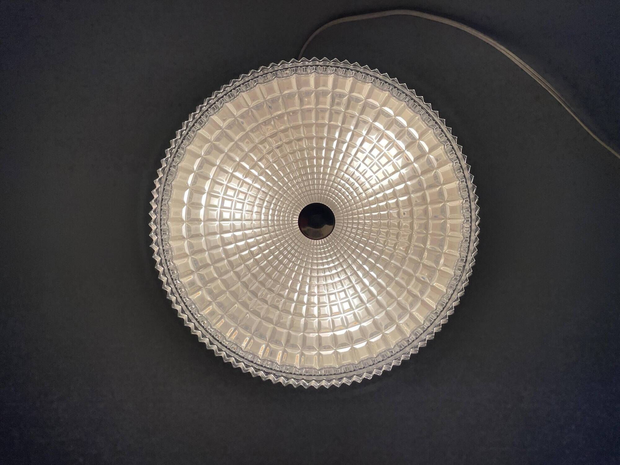 Flush mount crystal glass ceiling light from the mid-century, 1960s, Germany