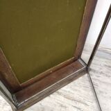 Atypical old wooden and metal wall display case