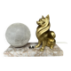 Night lamp with a Spitz figurine in Art Deco style on a marble base.