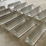 12 portes couteaux en verre.