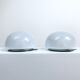Lot of two wall lights in opaline, 1950