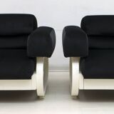 Pair of Mid-Century Modern Italian Velvet Armchairs, 1960s